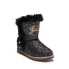 Juicy Couture Girls BLACK Windsor Glittery Faux Fur Lined Bootie, 4M Girl