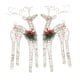 thumbnail image 3 of 2 figuras de ciervo iluminadas para decoración navideña, renos navideños de metal para escritorio Champán, 3 of 9