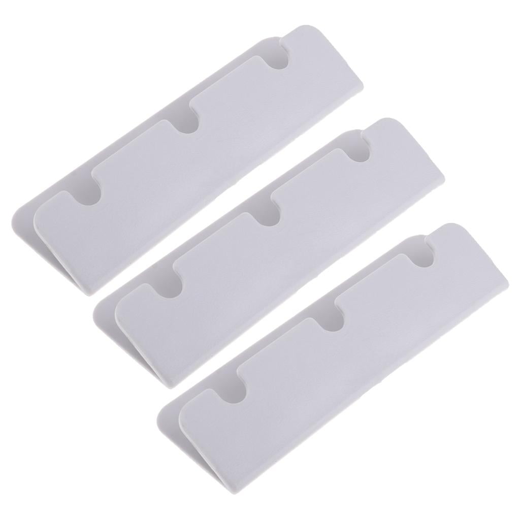 3Pcs PVC Boat Seat Hook Clips Brackets Dinghy Yacht Gray
