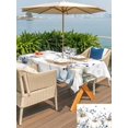 thumbnail image 4 of Outdoor Tablecloth with Umbrella Hole and Zipper, Blue Grey Pumpkins Fall Rectangle Table Cloth 52x70 Inch Waterproof Tablecloth, Thanksgiving Botanical Autumn Picnic Table Cover for Patio Camping, 4 of 7