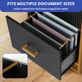 thumbnail image 4 of ModFusion 2-Drawer A4 Letter Legal Hanging File, Nightstand Organizer Modern Wood Metal Frame Cabinet Lamp Printer Stand Bedroom, Black, 4 of 9