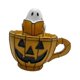 thumbnail image 4 of Lámpara de noche con forma de taza de calabaza de Halloween, lámpara de escritorio decorativa con lectura para repisa 12CM Sin boca, 4 of 9
