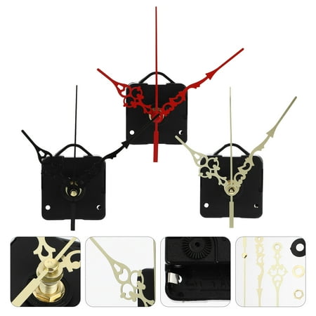 UPOUART DIY Wall Clock Kit 3 Sets Silent Quartz Movements for Decoration and Precision