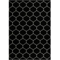 thumbnail image 3 of Unique Loom Trellis Frieze Collection Area Rug - Rounded (8' x 11' Rectangle Black/Ivory), 3 of 7