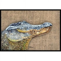 Carolines Treasures 8733MAT 18 x 27 in. Burlap Alligator Indoor Or Outdoor Mat
