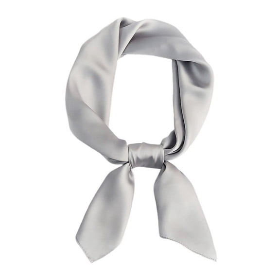 FUZHIQ Women's Fashion Soft Large Satin Square Chiffon Polyester Scarf Set Head Neck Multiuse Solid Colors Available