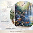 thumbnail image 5 of Waterfall Shower Curtain Rustic Floral Butterfly Forest Tropical Green Plant Lake Spring Garden Nature Landscape Bathroom Decor Set with Hooks-72"W x 96"L (Pack of 1), 5 of 7