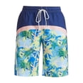 thumbnail image 1 of TSADFHJI Mens Swim Trunks 9 Inch Compression Liner Loose Surfing Stripe Pattern Fashion Casual Beach Swimsuit M Sky Blue, 1 of 3