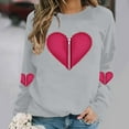 thumbnail image 3 of HAiming Womens Valentines Sweatshirt Loose Long Sleeve Crew Neck Pullover Cute Graphic Shirts Trendy Festival Tops, 3 of 6