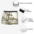 thumbnail image 3 of Pofeuu Dutch Windmill Print Men’s Boxer Briefs, Moisture-Wicking Underwear, Regular,Trunk-Small, 3 of 5