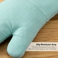 thumbnail image 7 of KITCHENAID Gourmet Series Gridlines Oven Mitts 2-Pack Set, Heat Resistant up to 600°F, Soft Silicone Grip, Magnetic Cuff, Mineral Water Aqua, 7"x14", 7 of 7