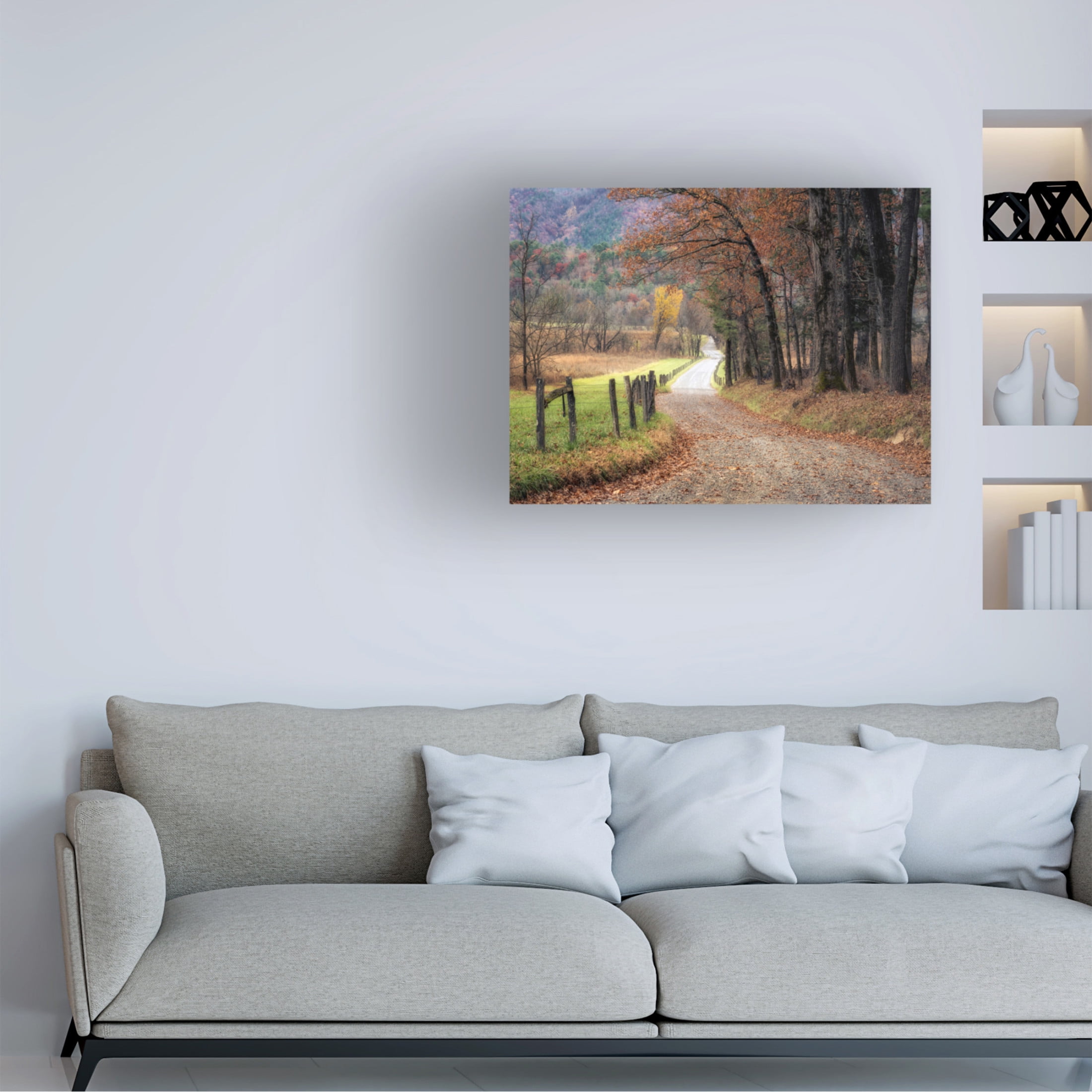 Canvas Wall Art - Danny Head 'Autumn Drive I' Wall Art for Living Room, Bedroom, or Office Décor by Trademark Fine Art - 19 x 14 Inches
