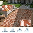 thumbnail image 5 of GARVEE Outdoor Rug 8'x10' Waterproof Patio Rug Reversible Indoor Outdoor Rug Plastic Straw Large Outdoor Rug for RV Camping Deck Balcony,Picnic,Orange, 5 of 8