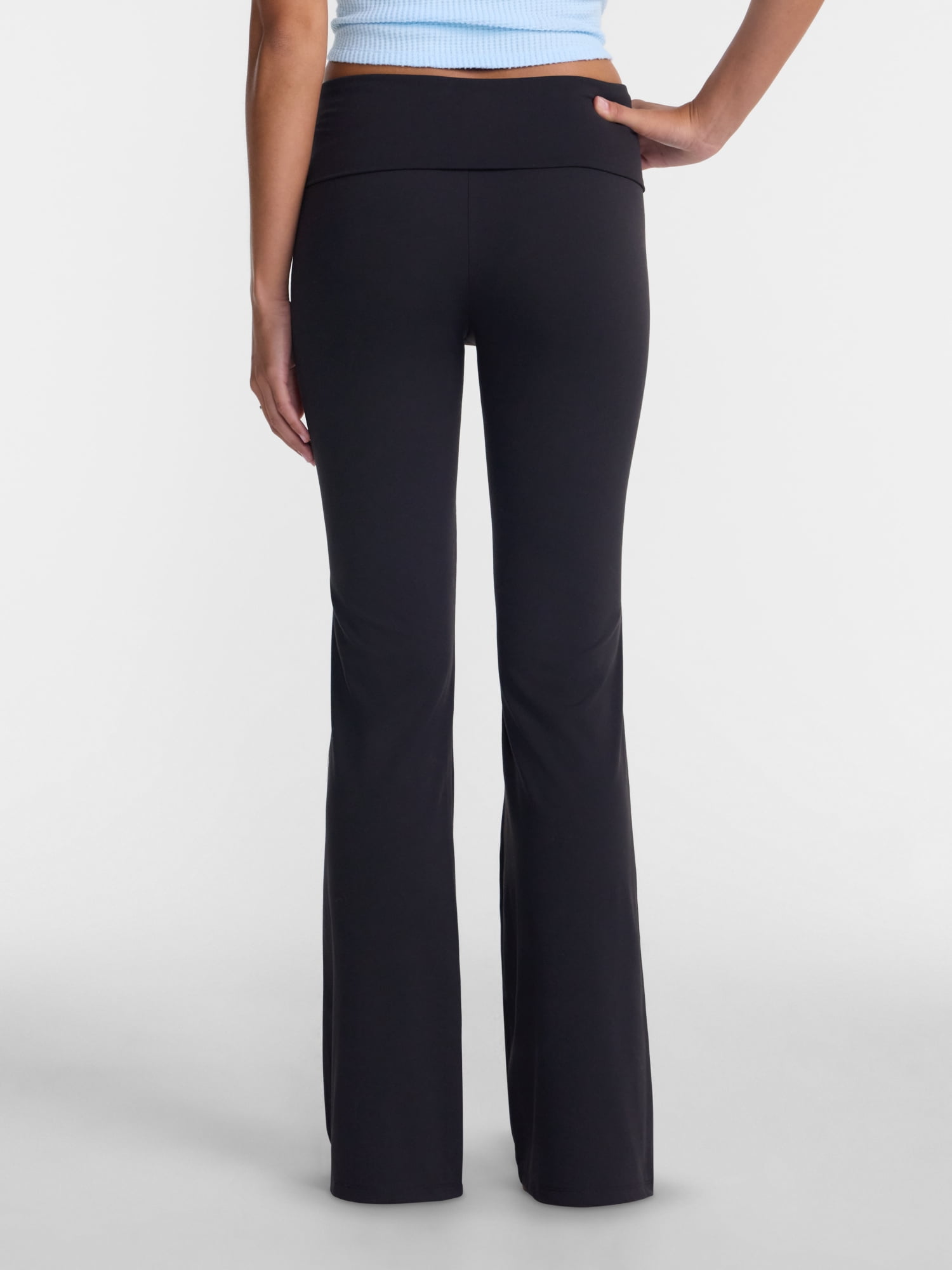 No Boundaries Foldover Flare Pants, 31.25" Inseam, Women’s XXS-XXL