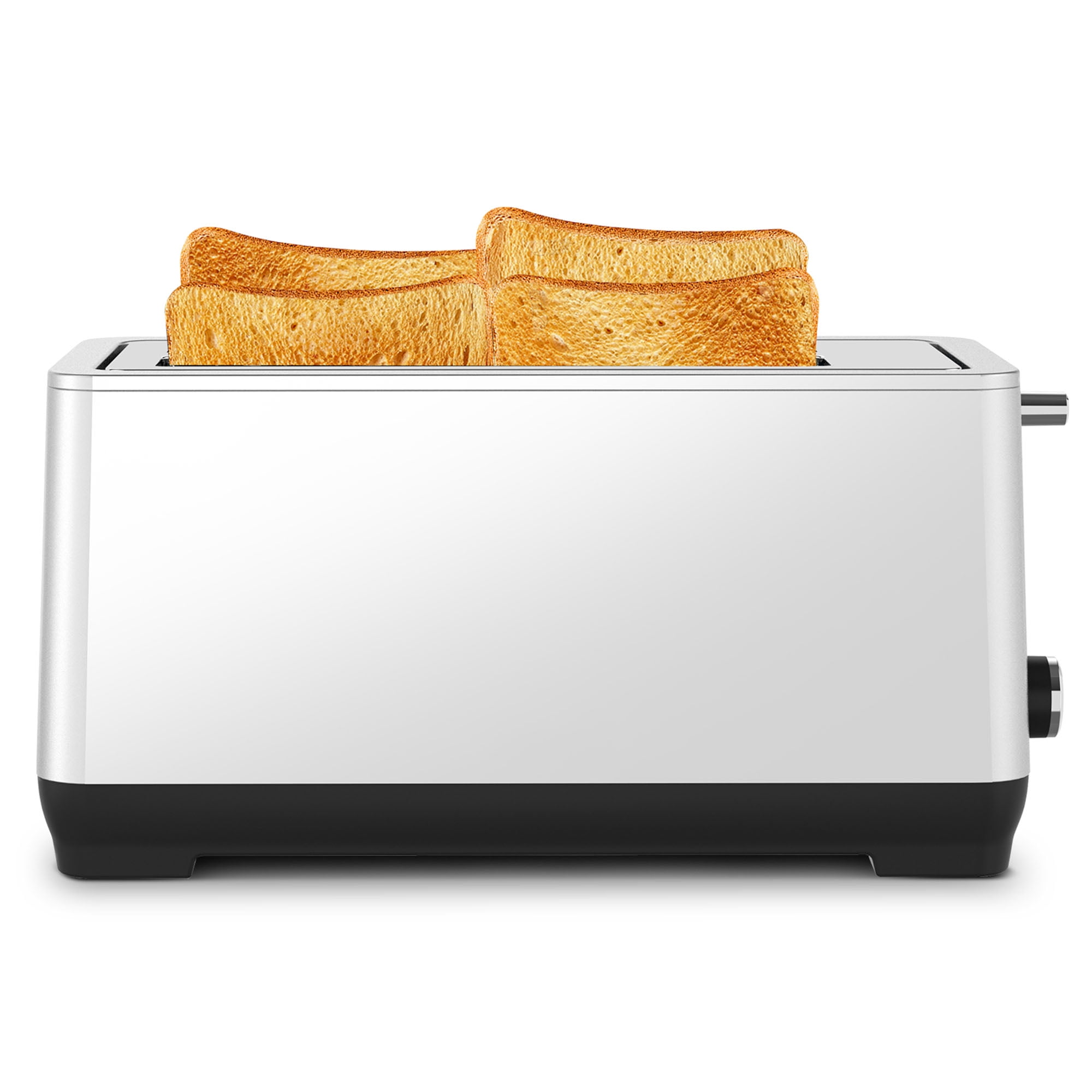 2-slot stainless steel toaster, 1.5-inch wide slot + dual independent control, 6-speed baking color adjustment, support bread/bagel size 37×15×19cm