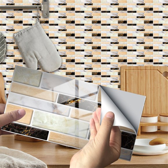 Dvkptbk Wall Sticker Imitation Wall Tiles Crystal Film Tile Sticker Adhesive Floor Sticker Hot Home Decor on Clearance