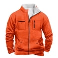 thumbnail image 4 of Ceisia Warm Windproof Men's Loose Fit Stand-Collar Fleece Jacket with Multi-Pockets Gift, 4 of 4
