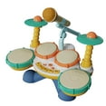 thumbnail image 4 of Juguetes para bebés de Juego de batería para niños pequeños 1-3 Juego de instrumentos musicales Regalo de cumpleaños Juguetes , estilo b, 4 of 8