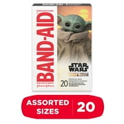 Band-Aid Brand Bandages for Kids, Star Wars The Mandalorian, 20 Count