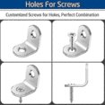 thumbnail image 4 of 50 Pcs Fixing Brackets, Stainless Steel Angle Square 90 Degrees At Right Angles - Wooden Chair Furniture, 4 of 5