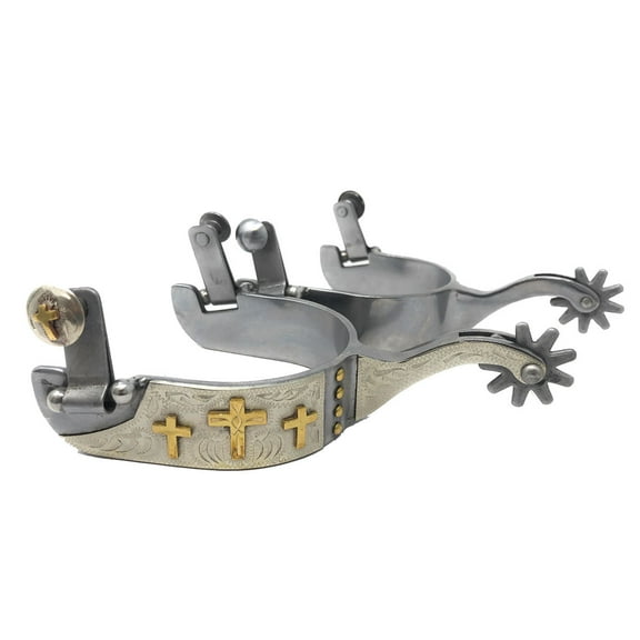 AJ Tack Men's Sweet Iron Triple Cross Spurs