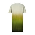 thumbnail image 5 of Brnmxoke Women's Plus Size Casual Midi Dresses Tie Dye Print Short Sleeve T Shirt Dress Gradient Color Knee Length Dress with Pockets 2025 Multicolor,L, 5 of 5