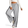 thumbnail image 5 of WULMLEO Wide Leg Sweatpants Women Baggy Cotton Joggers with Pockets Petite Low Rise Palazzo Track Pant Loose Fit Trousers Gray S, 5 of 6