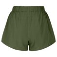 thumbnail image 6 of RYRJJ Linen Shorts for Women Summer Dressy Casual Drawstring Wide Leg Shorts Trendy Lounge Lightweight Short Pants with Pockets(Army Green,XXL), 6 of 7
