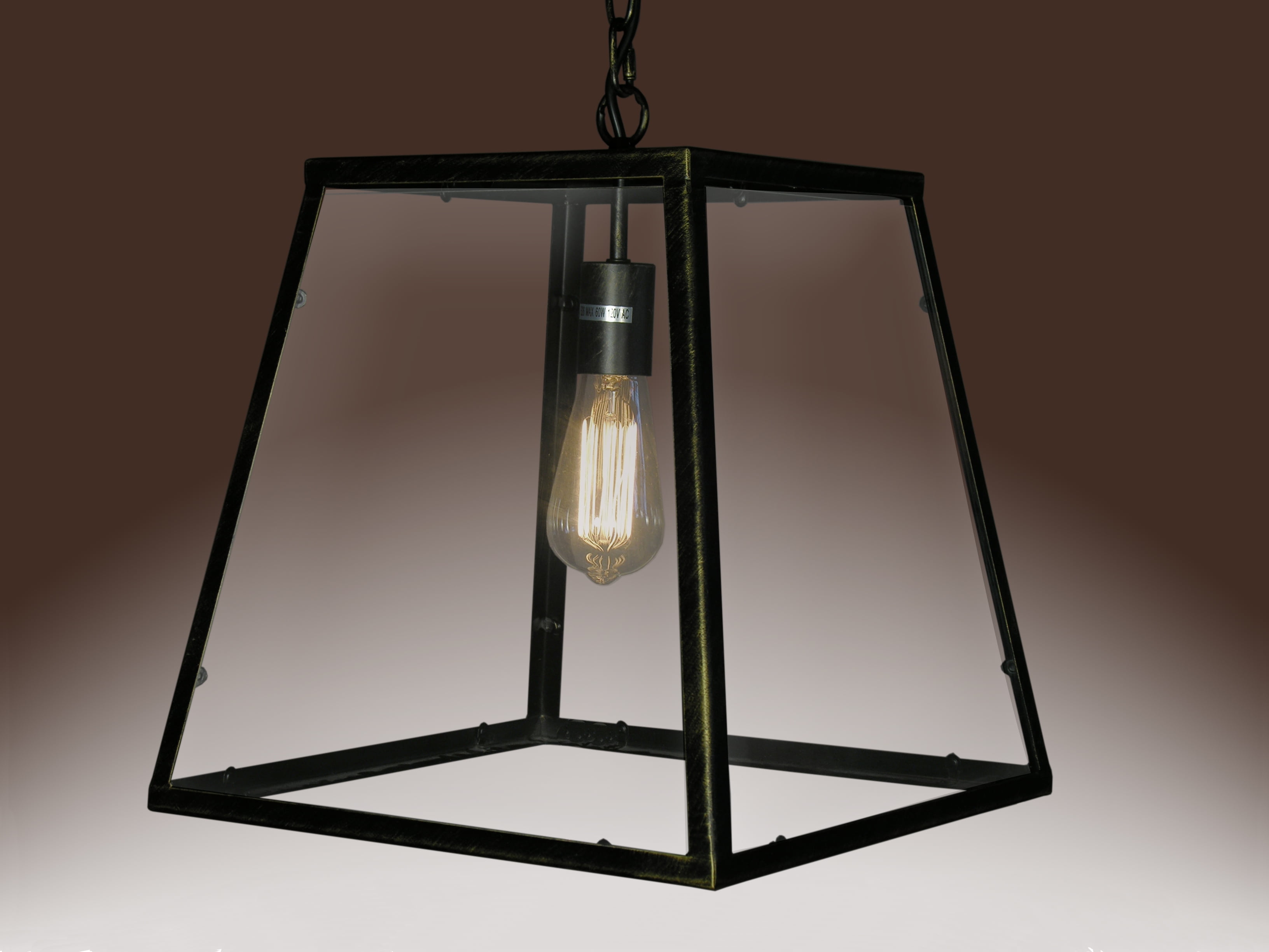 Lucy 1light Black Edison Lamp with Bulb