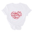 thumbnail image 7 of VKOYWKM Love Heart T Shirts Women Valentines Day Shirts Cute Love Heart Graphic Tees Short Sleeve Casual Crew Neck Holiday T Shirts Classic Romantic Valentine Cute Clothes, 7 of 7