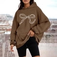 thumbnail image 4 of Chandail à Capuche pour Femmes, Manches Longues, Motif Sportswear, Mode 2025, Décontracté, 4 of 6