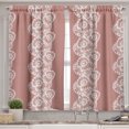 thumbnail image 2 of Ambesonne Vintage Valance & Curtain, White Lacy Romantic Crochet, 55"x36", Blush Water, 2 of 7
