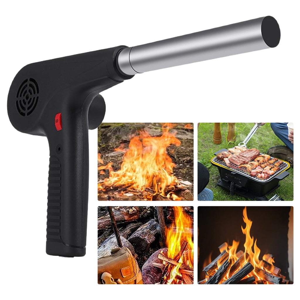 Outdoor Cooking BBQ Fan Air Blower For Barbecue Fire Bellows Hand Crank Tool Camping Handheld Cooking Fan