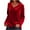 Red, variant on Dressy Velvet Tops for Women Christmas Party Casual Elegant Blouses Loose V Neck Long Sleeve Vintage T-shirts (XL, Wine)