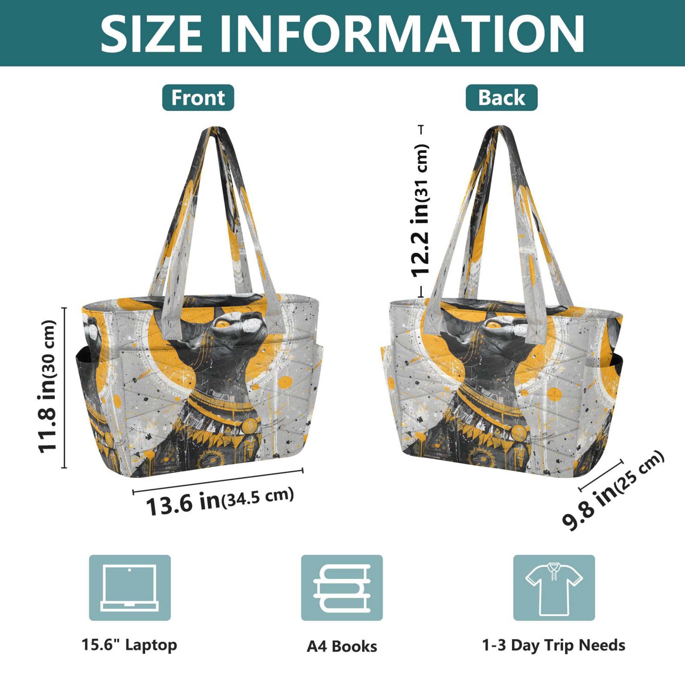 DIXRUYEE Tote Handbags Casual Shoulderbags In Celestial Black Cat Pattern