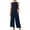 Navy plus size two piece outfits a1, variant on Cagogo Women Plus Size 2 Piece Outfits Sleeveless Crop Top Wide Leg Pants Set Casual Boho Vacation Loose Two Piece Tracksuit Summer Cruise Travel Clothes, Navy M