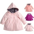 thumbnail image 4 of Bagilaanoe Toddler Baby Girls Hooded Coat Windproof  Long Sleeve Jacket 6M 12M 2T 3T Kids Fall Winter Casual Outwear, 4 of 5