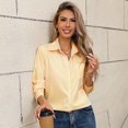 thumbnail image 4 of Striped Button Down Shirts for Women Dress Shirts Long Sleeve Casual Collared Office Work Shirt with Pocket, 4 of 6