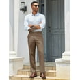 thumbnail image 3 of COOFANDY Mens Classic Casual Dress Pants Expandable Waist Suit Pant Slim Fit Flat Front Slacks, 3 of 6