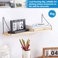thumbnail image 2 of BUZIFU 3 Pcs Floating Shelf Wall Mounted Storage Shelves Decorative Wood Wall Shelves Hanging Rack Storage Organizer for Kitchen Living Room Bedroom Office Storage Shelves Display Racks Home Decor, 2 of 7