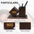 thumbnail image 2 of Digital Alarm Clock LED with Temperature Calendar Display Home Office Pencil Holder Desk Organizers, 2 of 5