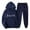 Navy, variant on Sweatsuit for Women Two Pieces Outfits Printed Hoodie with Elastic Pants Tracksuit Activewear Set,Pink