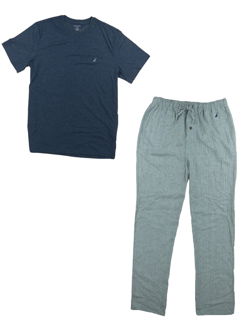 Nautica Nautica Men's 2Piece Cotton Pajama Lounge Set (Maritime Navy