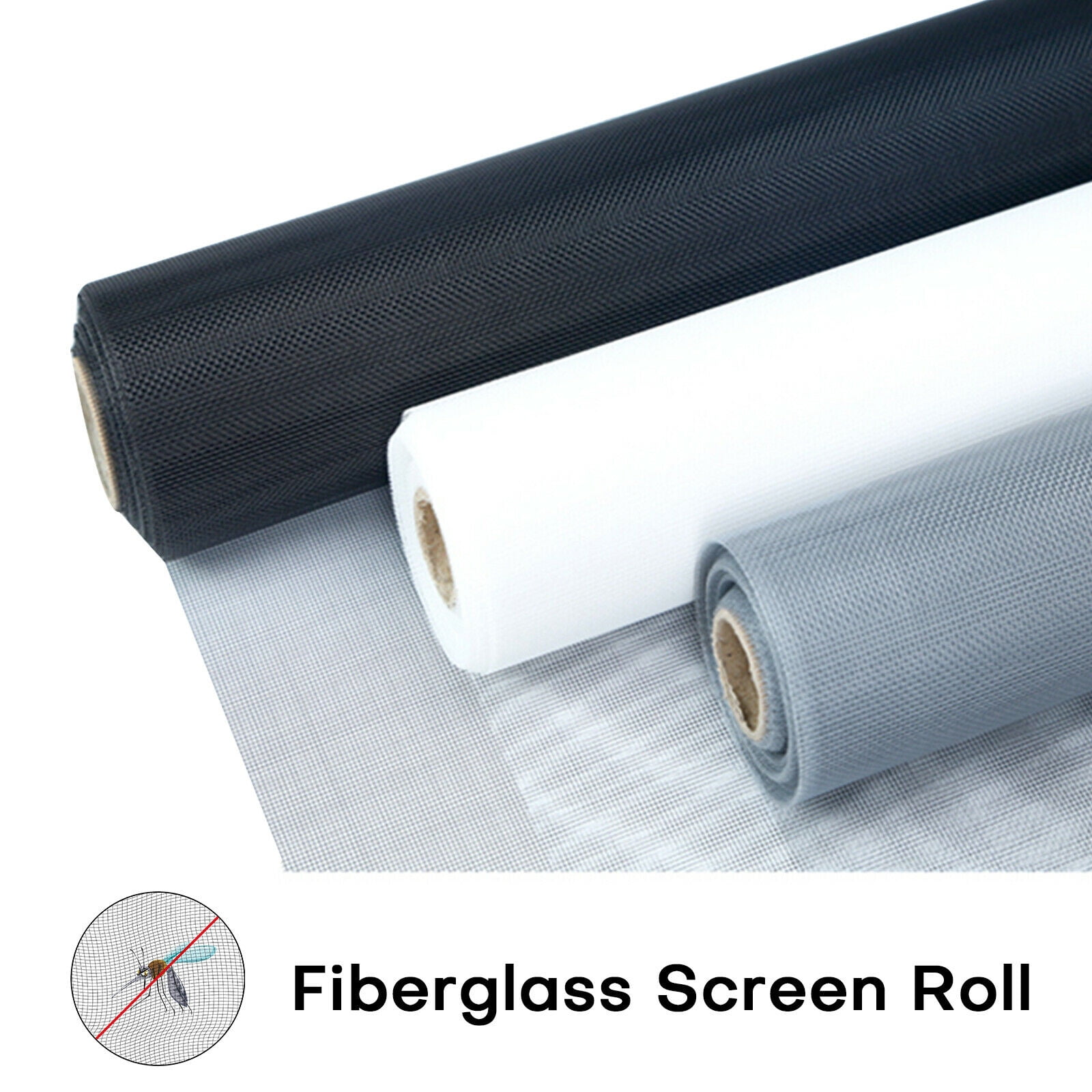 60"x100ft Black Shatex Roll Fiberglass Screen Fiberglass Door Window Screen 