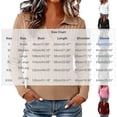 thumbnail image 3 of Fewfanhot Sweaters for Women Cable Knit Long Sleeve Polo V Neck Fall Outfits Collared Cropped Waist Length Pullover Sweater Top, 3 of 9