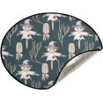 thumbnail image 5 of Watercolor Autumn Scarecrow Christmas Tree Mats Waterproof Tree Skirt, Xmas Tree Stand Tray Mat Floor Protector Pad for Holiday Party Decoration, 28.3", 5 of 6