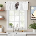 thumbnail image 2 of Hippo Sitting on The Toilet Thinking Valance Curtain Abstract Funny Animal Window Valances Rod Pocket Short Curtains Window Treatments for Kitchen Bedroom Bathroom Laundry 42" x 18", 2 of 9