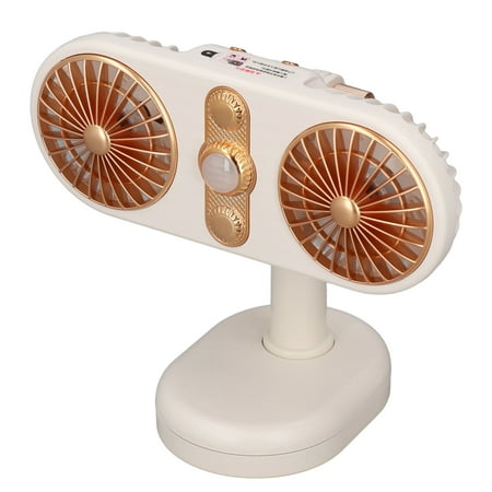 

Desk Fan Double Fan Dsign Clip Fan Exquisite Soft Breeze Free Installation For Home Car Outdoor Use