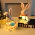 thumbnail image 6 of TETOU 2pcs Easter Lighting Bunny Rabbit Egg Carrot Plush Dolls Spring LED Bunny Kids Gifts Home Decor, 6 of 7