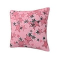 thumbnail image 2 of YFYANG Square Decorative Throw Pillow Case (Without Pillow Insert), Retro Pink Stars Bedroom Sofa Car Cushion Cover, 26"x26", 2 of 9
